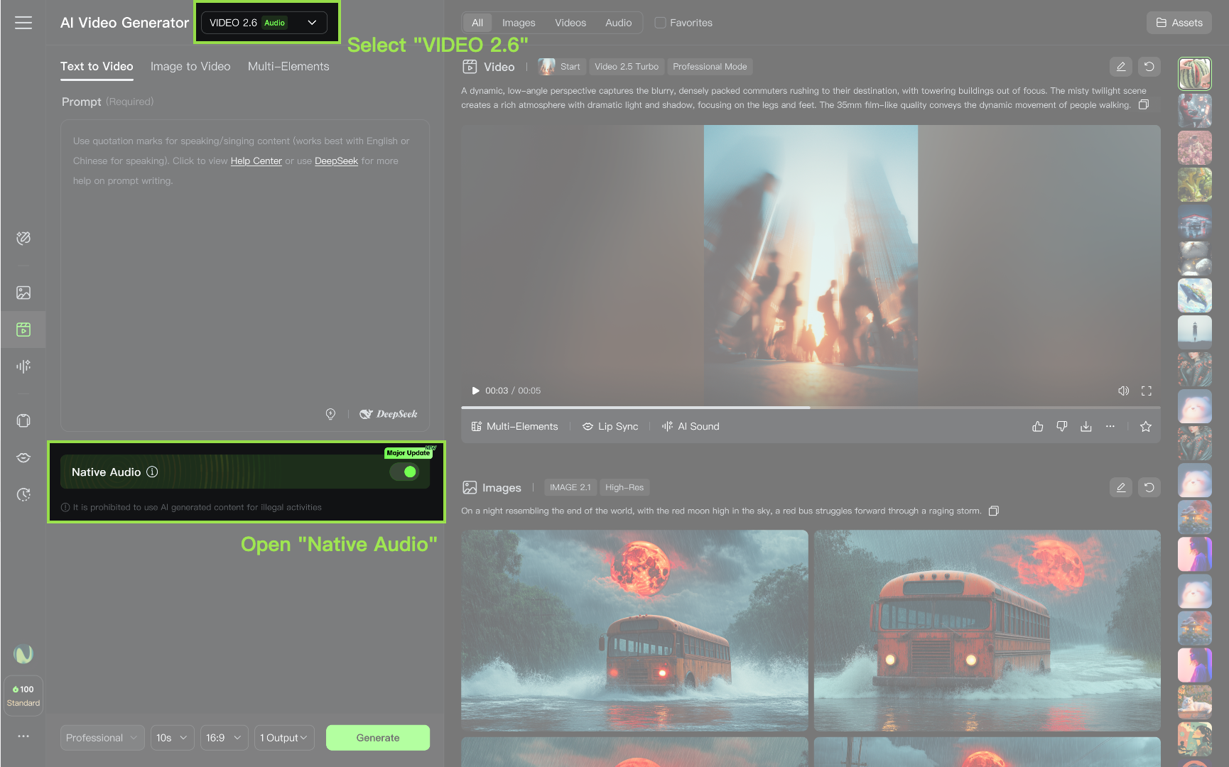 KLING VIDEO 2.6 User Guide